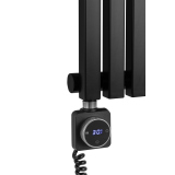 Grzejnik dekoracyjny hybrydowy Nomad ND1E 1800x450 czarny SQUARE