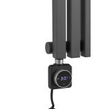 Grzejnik dekoracyjny hybrydowy Nomad ND1E 1800x450 grafit SQUARE