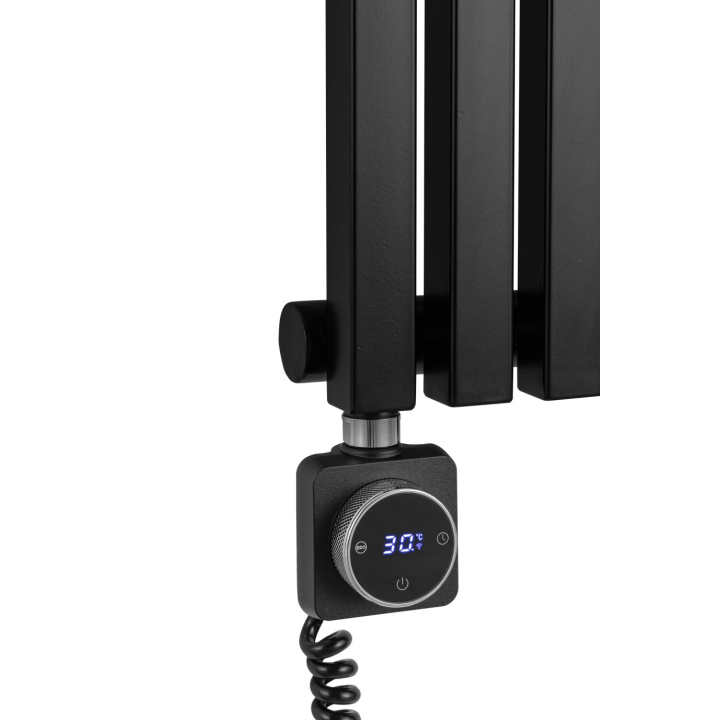Grzejnik dekoracyjny hybrydowy Nomad ND1E 1600x360 czarny SQUARE