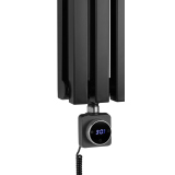 Grzejnik dekoracyjny hybrydowy Nomad ND2E 1800x360 czarny SQUARE