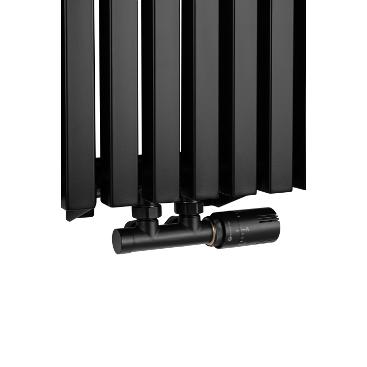 Grzejnik dekoracyjny hybrydowy Nomad ND2E 1800x360 czarny SQUARE