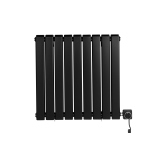 Grzejnik dekoracyjny elektryczny Wanted WD2E 600x612 czarny, grzałka z prawej strony