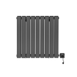 Grzejnik dekoracyjny elektryczny Wanted WD2E 600x612 grafit, grzałka z prawej strony