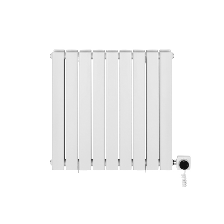 Grzejnik dekoracyjny elektryczny Wanted WD2E 600x612 biały, grzałka z prawej strony