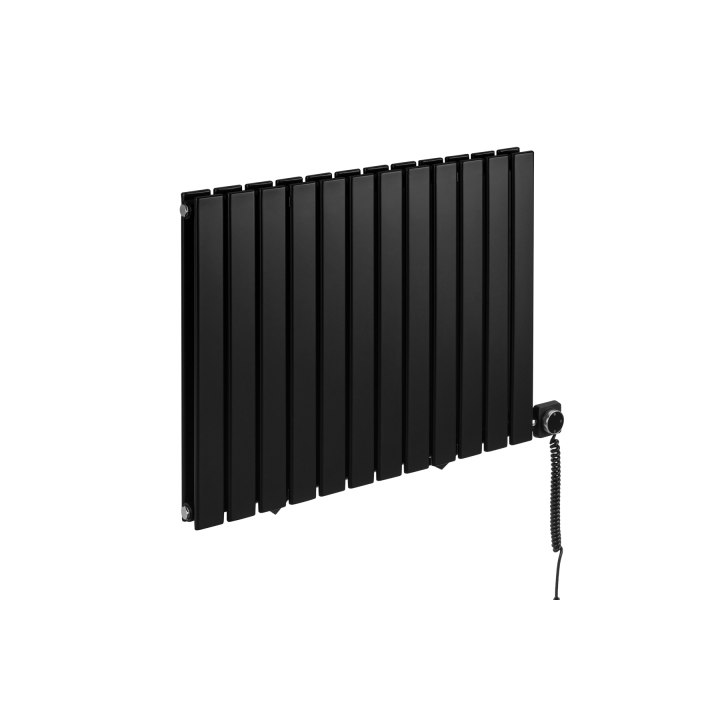 Grzejnik dekoracyjny elektryczny Wanted WD2E 600x816 czarny, grzałka z prawej strony
