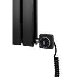 Grzejnik dekoracyjny elektryczny Wanted WD2E 600x816 czarny, grzałka z prawej strony