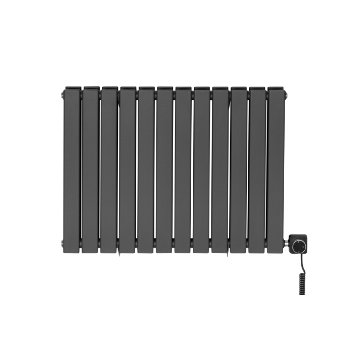 Grzejnik dekoracyjny elektryczny Wanted WD2E 600x816 grafit, grzałka z prawej strony