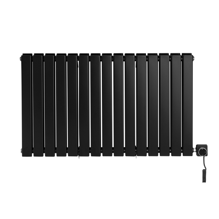 Grzejnik dekoracyjny elektryczny Wanted WD2E 600x1020 czarny, grzałka z prawej strony