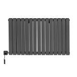Grzejnik dekoracyjny elektryczny Wanted WD2E 600x1020 grafit, grzałka z lewej strony
