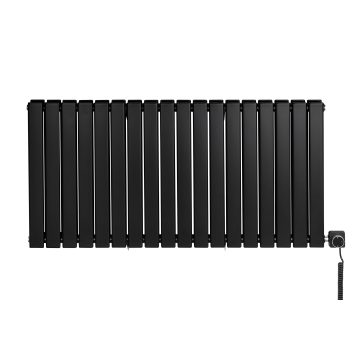 Grzejnik dekoracyjny elektryczny Wanted WD2E 600x1224 czarny, grzałka z prawej strony