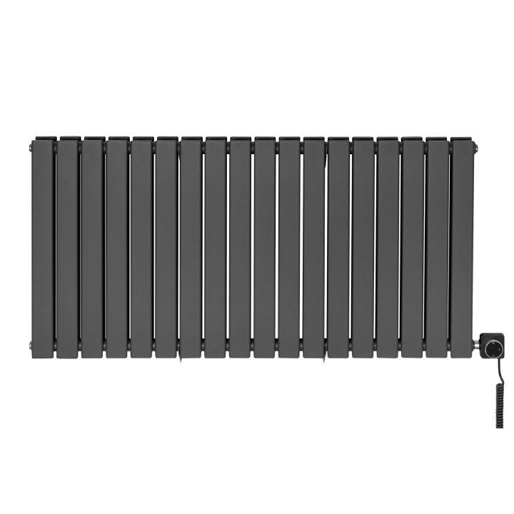 Grzejnik dekoracyjny elektryczny Wanted WD2E 600x1224 grafit, grzałka z prawej strony