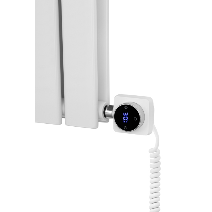 Grzejnik dekoracyjny elektryczny Wanted WD2E 600x1224 biały, grzałka z prawej strony