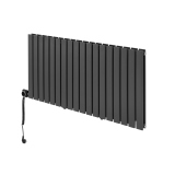 Grzejnik dekoracyjny elektryczny Wanted WD2E 600x1224 grafit, grzałka z lewej strony