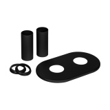 Zestaw maskujący z rozetą podwójną, czarny mat