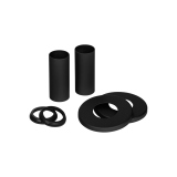 Zestaw maskujący z rozetami pojedynczymi, czarny mat