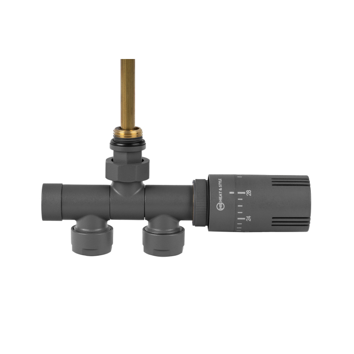 Przyłącze jednootworowe Single Pipe Valve Invest, grafit