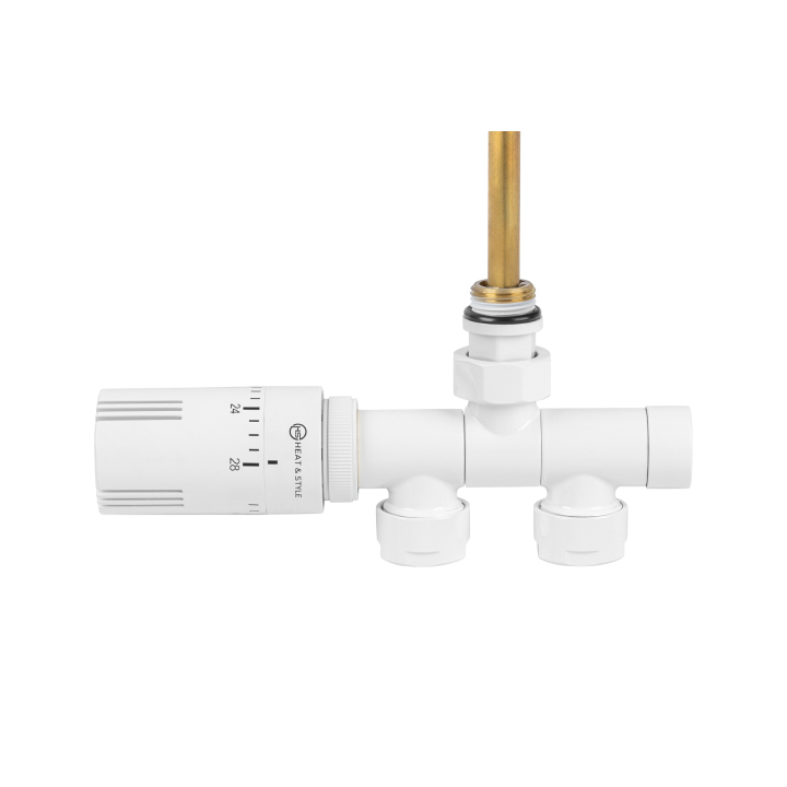 Przyłącze jednootworowe Single Pipe Valve Invest, biały