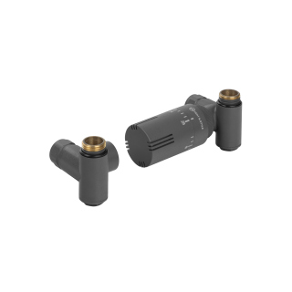 Zestaw termostatyczny Hybrid Valve Invest, grafit prawy