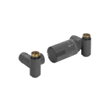 Zestaw termostatyczny Hybrid Valve Invest, grafit prawy