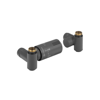 Zestaw termostatyczny Hybrid Valve Invest, grafit lewy