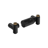 Zestaw termostatyczny Hybrid Valve Invest, czarny prawy