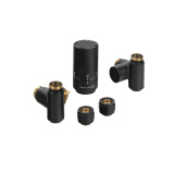 Zestaw termostatyczny Hybrid Valve Invest, czarny lewy