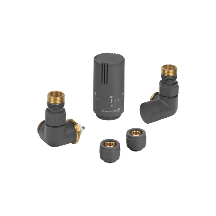 Zestaw termostatyczny Tri Axial Valve Invest 3D, grafit lewy