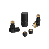 Zestaw termostatyczny Tri Axial Valve Invest 3D, czarny prawy