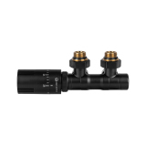 Zawór termostatyczny zespolony MULTIFLOW INVEST, czarny uniwersalny