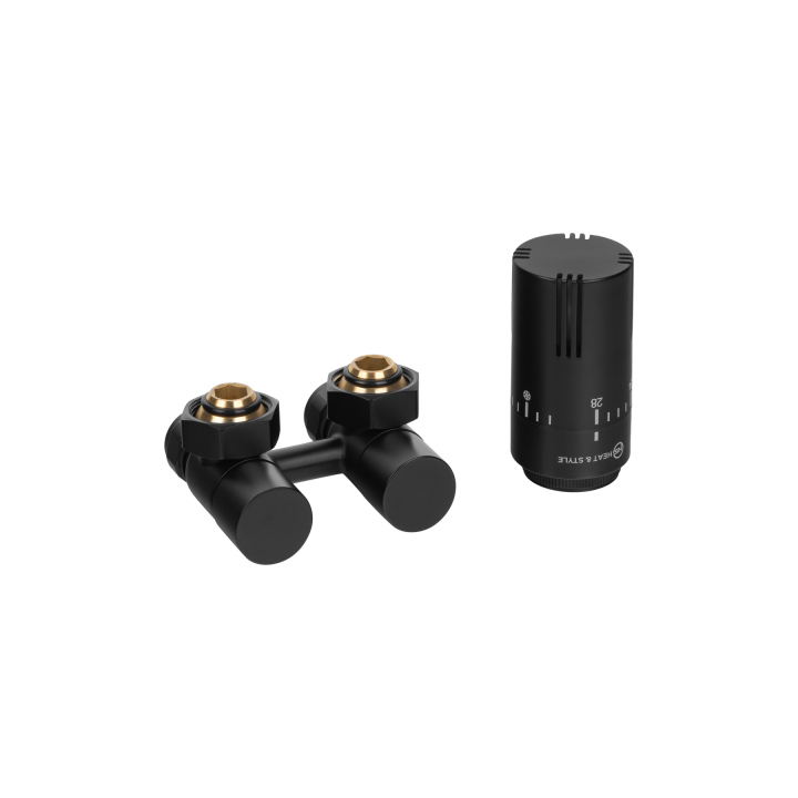 Zestaw armatury przyłączeniowej HAVI, kątowy czarny