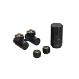 Zestaw armatury przyłączeniowej HAVI, kątowy czarny