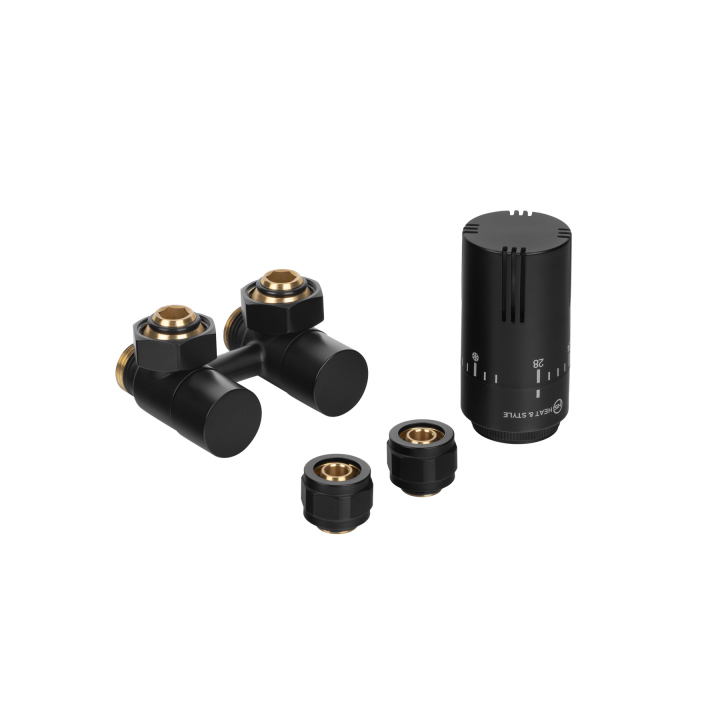 Zestaw armatury przyłączeniowej HAVI, kątowy czarny