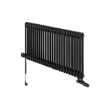 Grzejnik żeberkowy poziomy retro Column Line CL2E-575x1145-D50L/P czarny