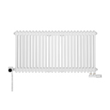 Grzejnik żeberkowy poziomy retro Column Line CL2E-575x1145-D50L/P biały