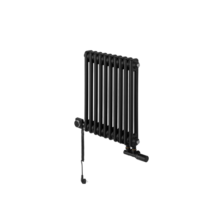 Grzejnik żeberkowy poziomy retro Column Line CL2E-575x470-D50L/P czarny