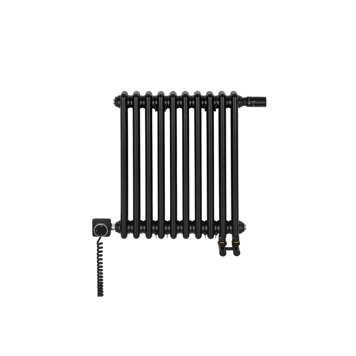 Grzejnik żeberkowy poziomy retro Column Line CL2E-575x470-D50L/P czarny