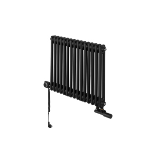 Grzejnik żeberkowy poziomy retro Column Line CL2E-575x695-D50L/P czarny