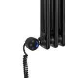 Grzejnik żeberkowy poziomy retro Column Line CL2E-575x695-D50L/P czarny