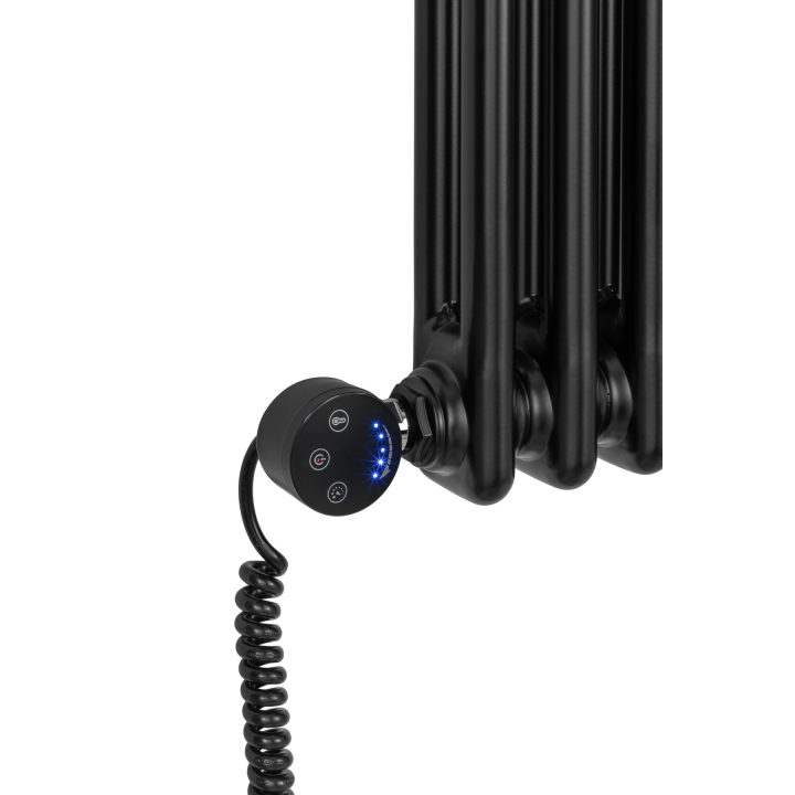 Grzejnik żeberkowy poziomy retro Column Line CL2E-575x695-D50L/P czarny