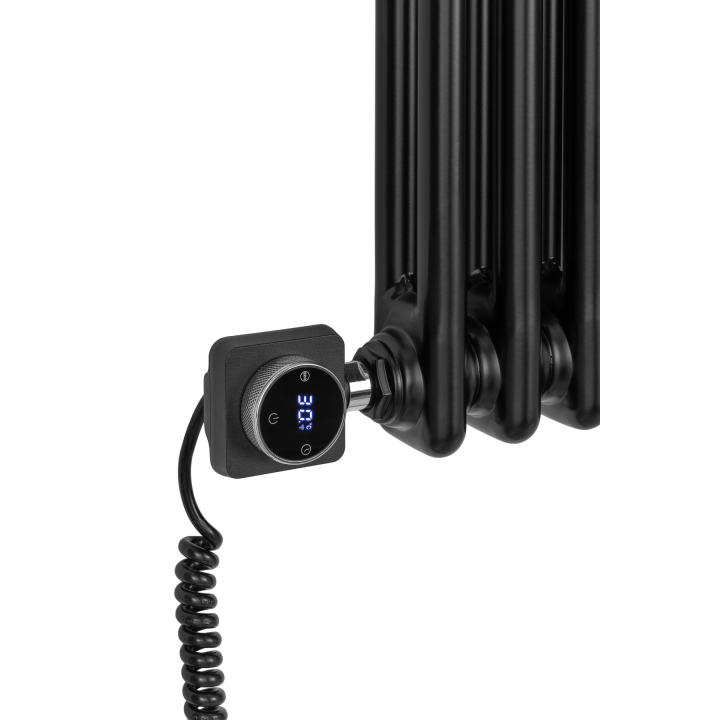 Grzejnik żeberkowy poziomy retro Column Line CL2E-575x695-D50L/P czarny