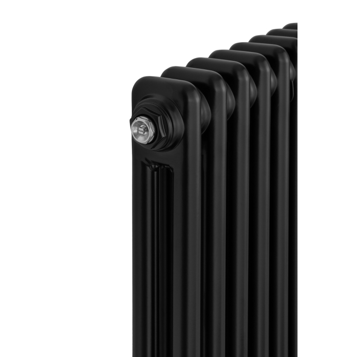 Grzejnik żeberkowy poziomy retro Column Line CL2E-575x695-D50L/P czarny