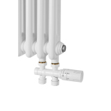 Grzejnik żeberkowy poziomy retro Column Line CL2E-575x695-D50L/P biały