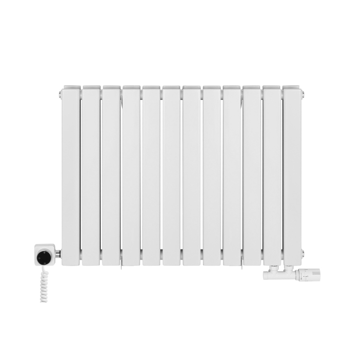 Grzejnik dekoracyjny hybrydowy poziomy Wanted 600x816 biały MOA