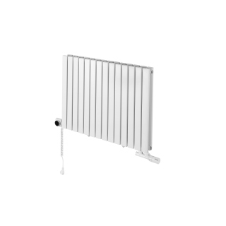 Grzejnik dekoracyjny hybrydowy poziomy Judy 600x826 biały MOA