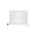 Grzejnik dekoracyjny hybrydowy poziomy Judy 600x826 biały MOA
