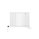 Grzejnik dekoracyjny hybrydowy poziomy Gilda 600x826 biały MOA