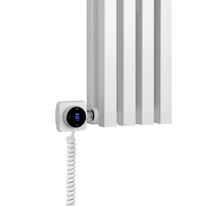 Grzejnik dekoracyjny hybrydowy poziomy Nomad 600x990 biały MOA