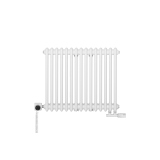Grzejnik dekoracyjny hybrydowy poziomy CL3E 575x695 biały MOA