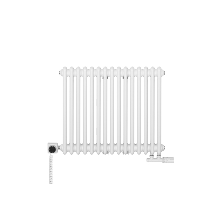 Grzejnik dekoracyjny hybrydowy poziomy CL3E 575x695 biały MOA