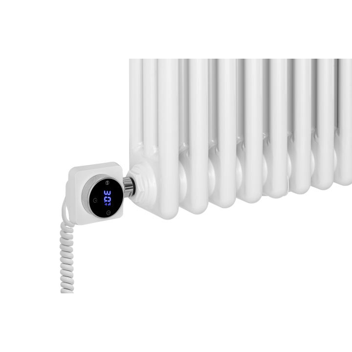 Grzejnik dekoracyjny hybrydowy poziomy CL3E 575x470 biały MOA